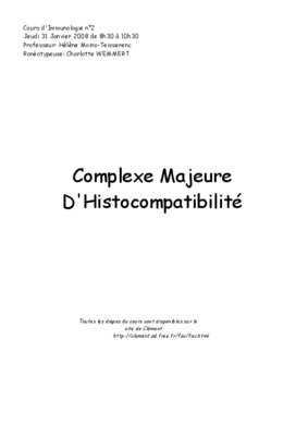 histocompatibilite Book