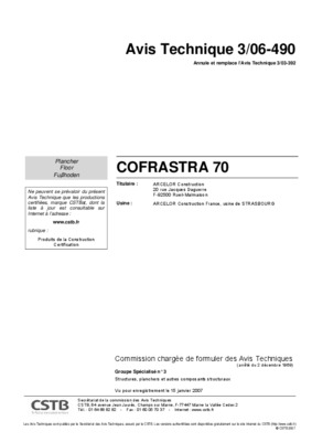 avis technique cofrastra Book