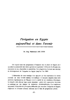 cours irrigation Book