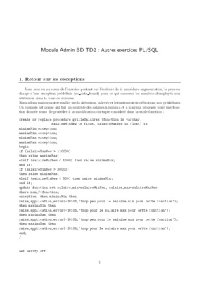 exercices corrigees admin bd Book
