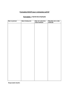 formulaire haccp Book