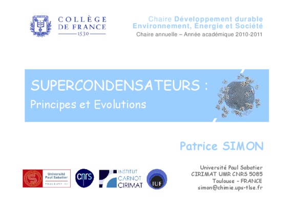 etude supercondensateurs voiture Book