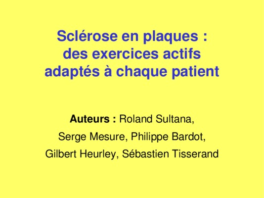 sclerose reeducation Book