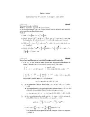 corrige esc 2006 mathematiques scientifique Book
