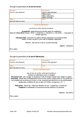 note de service pour une reunion Book