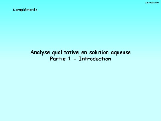 recherche des anions et cations en solution Book