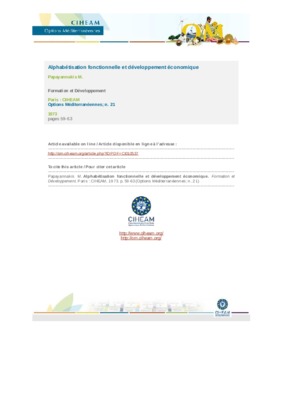 alphabetisation et developpement en afrique Book