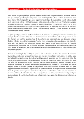 insuline et genie genetique Book