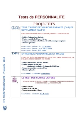 tests de personnalite Book