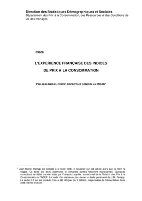 laspeyre indices de prix de consommation Book