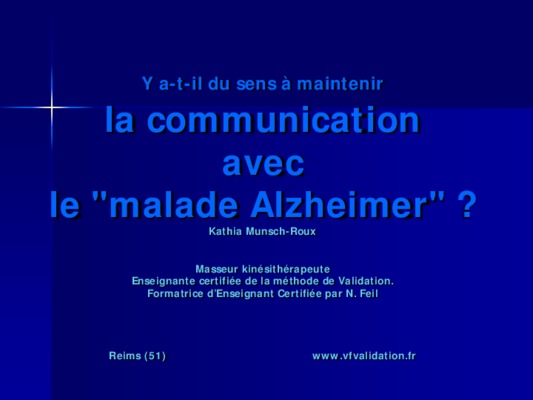 communication et alzheimer Book