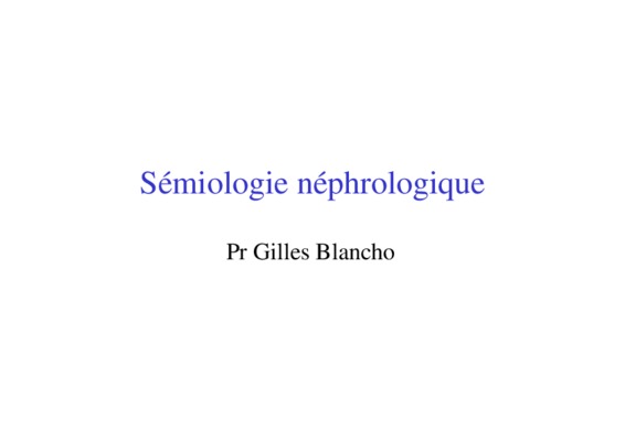 semio nephrologique Book