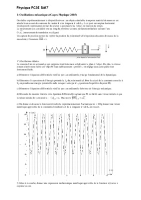 td oscillations pcsi Book