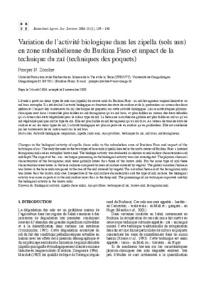 activite biologique des sols Book