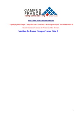 creation du fichier campusfrance cote d_ivoire Book
