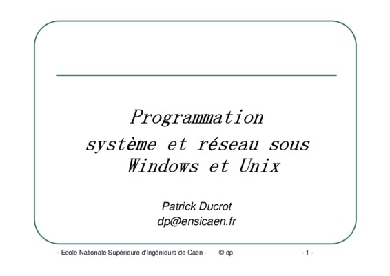 programmation systeme windows en c Book
