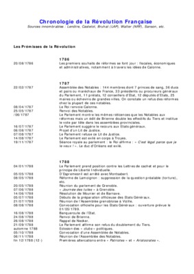 chronologie revolution francaise Book