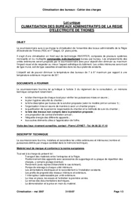 cahier des charges climatisation Book