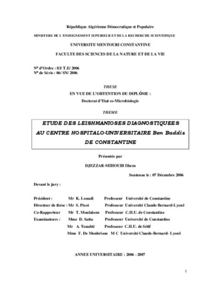 these leishmaniose doctorat Book