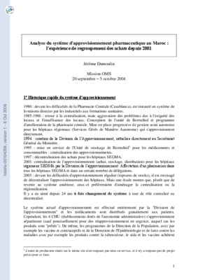 approvisionnement pharmaceutique Book