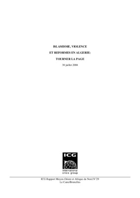 crise algerie islamisme radicalisation Book