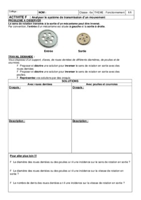 corrige transmission de mouvement par systeme vis ecrou Book