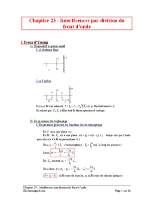 corriger principe d_interferences par division du front d_onde Book