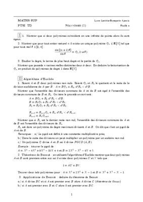 premiaire s maths polynomes Book