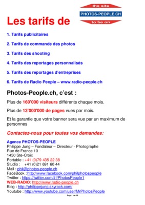 tarifs photos Book
