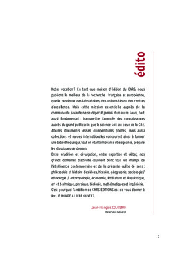 cnrs editions Book