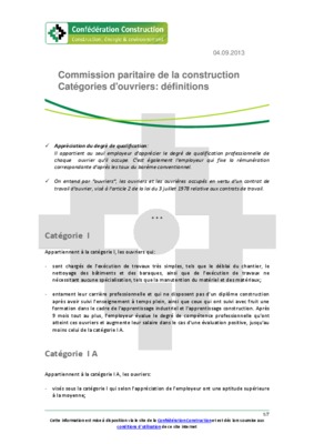 construction des categories Book