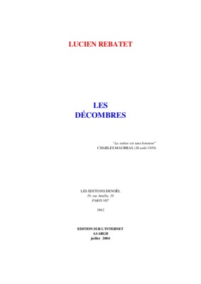 les deux etandars rebatet Book