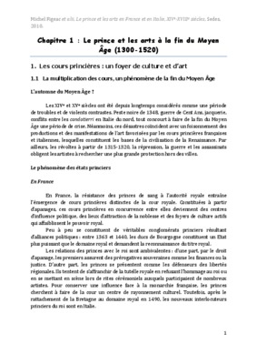 le prince et les arts de 1300 a 1500 Book