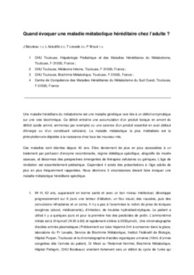 unite maladie metabolique Book