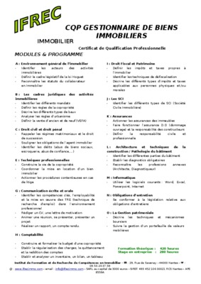 memoire gestionnaire de biens immobiliers Book