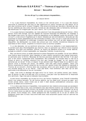 jacques salome methode espere Book
