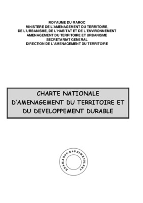 la charte nationale de l_amenagement du territoire au maroc Book