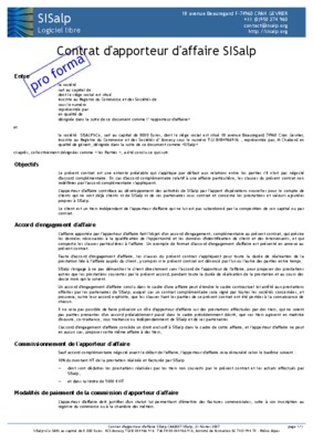 contrat apporteur d_affaire financement Book