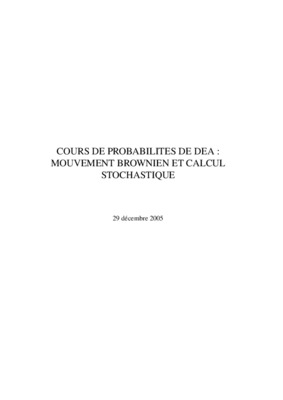 mouvement brownien exercices Book