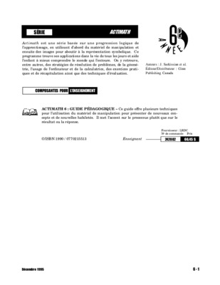 exercices 19 serie b chap 3 actimath Book