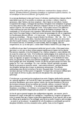 science et litterature Book