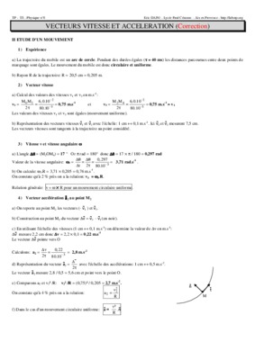 exercice correction de composition de vitesse et acceleration Book