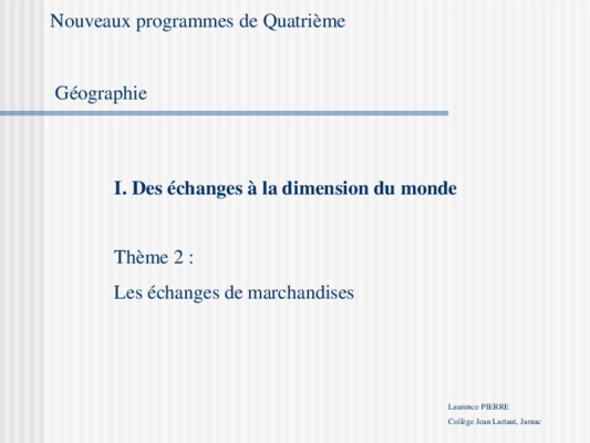 resume echanges a la dimension du monde Book