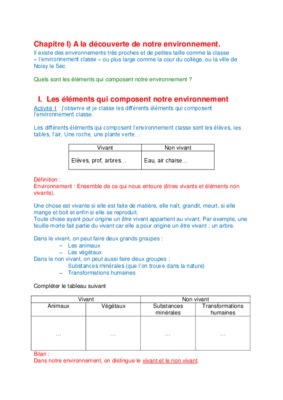 decouverte de notre environnement Book