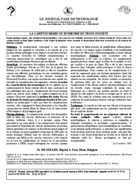 camptocormie Book