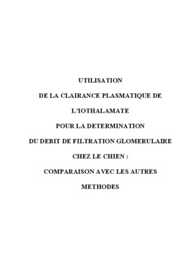 excretion d_urine et clairance plasmatique Book