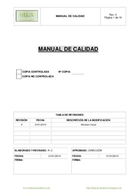 manual de calidad Book