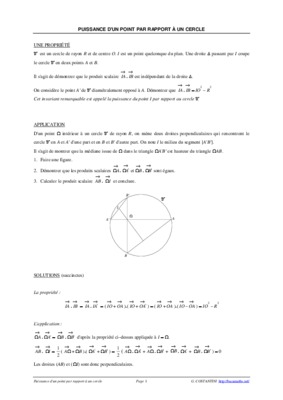 puissance d_un point par rapport a un cercle Book