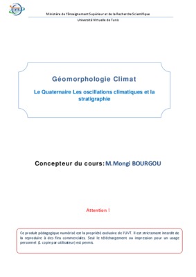 fluxtuation des niveaux marins au quaternaire du mediterrannee Book