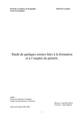 preterit et verbe en ing Book